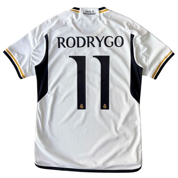 ÁO BÓNG ĐÁ REAL MADRID 2023/24 SÂN NHÀ CHÍNH HÃNG FAN - PATCH C1, FIFA CLUB WORLD CUP + RODRYGO #11 - HR3796
