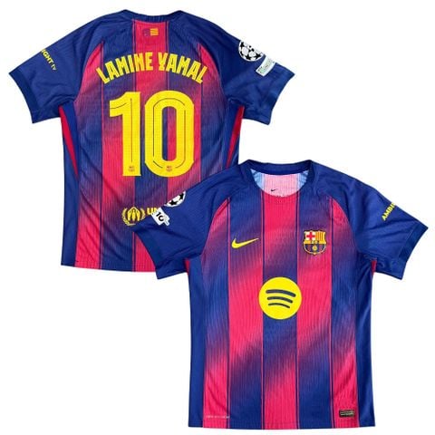 ÁO BÓNG ĐÁ BARCELONA 2025/26 SÂN NHÀ CHÍNH HÃNG PLAYER - LAMINE YAMAL #10 + PATCH C1 - HJ4544-456