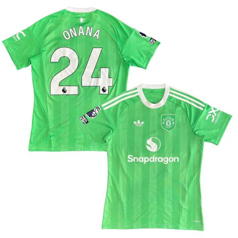 ÁO BÓNG ĐÁ MANCHESTER UNITED 2025/26 CHÍNH HÃNG THỦ MÔN THỨ 3 FAN - ONANA #24 + PATCH EPL - JP3055