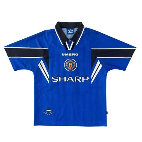 ÁO BÓNG ĐÁ MANCHESTER UNITED SÂN KHÁCH 1996-1997 - NAMESET BECKHAM-10 (NAME BỊ CRACK NHẸ MỘT SỐ CHỖ, 8/10)