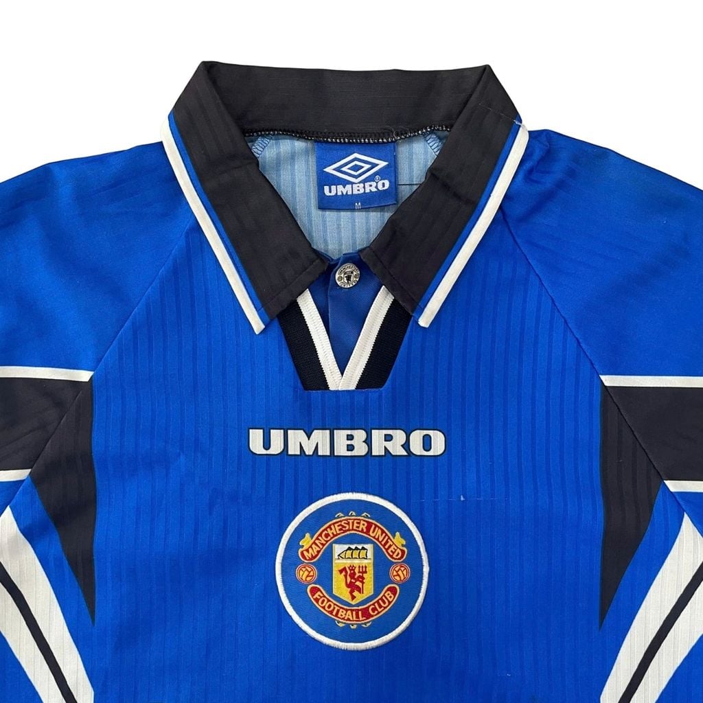 ÁO BÓNG ĐÁ MANCHESTER UNITED SÂN KHÁCH 1996-1997 - NAMESET BECKHAM-10 (NAME BỊ CRACK NHẸ MỘT SỐ CHỖ, 8/10)