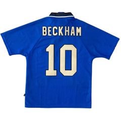 ÁO BÓNG ĐÁ MANCHESTER UNITED SÂN KHÁCH 1996-1997 - NAMESET BECKHAM-10 (NAME BỊ CRACK NHẸ MỘT SỐ CHỖ, 8/10)