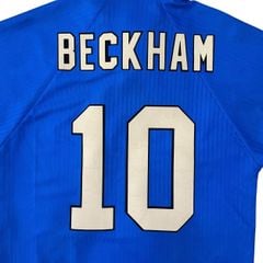 ÁO BÓNG ĐÁ MANCHESTER UNITED SÂN KHÁCH 1996-1997 - NAMESET BECKHAM-10 (NAME BỊ CRACK NHẸ MỘT SỐ CHỖ, 8/10)