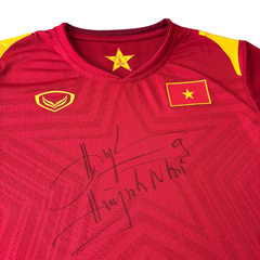 ÁO BÓNG ĐÁ VIỆT NAM 2021 SÂN NHÀ CHÍNH HÃNG PLAYER - CHỮ KÍ CẦU THỦ HUỲNH NHƯ