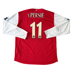 ÁO BÓNG ĐÁ ARSENAL 2006/07 SÂN NHÀ CHÍNH HÃNG TAY DÀI - PATCH NGOẠI HẠNG ANH + V.PERSIE #11 + CHỮ KÍ CẦU THỦ SENDOROS -- 14506727