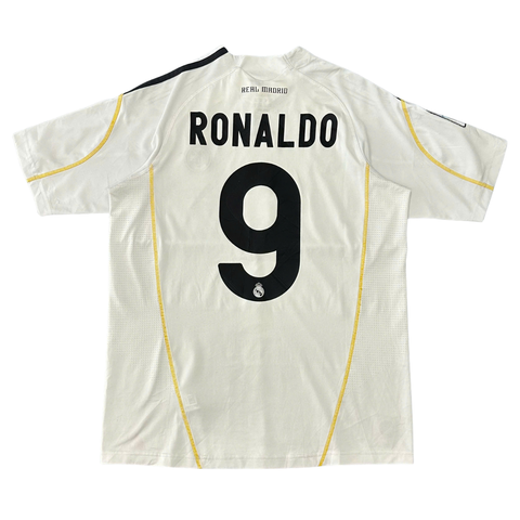 ÁO BÓNG ĐÁ REAL MADRID 2009/10 CHÍNH HÃNG SÂN NHÀ NAMESET RONALDO 9 - E84344 - 8.5/10