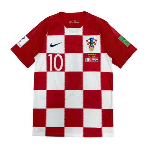 ÁO BÓNG ĐÁ CROATIA 2018 SÂN NHÀ CHÍNH HÃNG FAN + PATCH FIFA WORLD CUP 2018 & DETAIL CHUNG KẾT & MODRIĆ #10