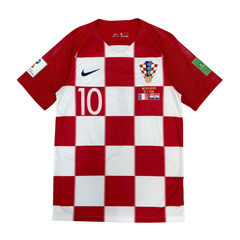 ÁO BÓNG ĐÁ CROATIA 2018 SÂN NHÀ CHÍNH HÃNG FAN + PATCH FIFA WORLD CUP 2018 & DETAIL CHUNG KẾT & MODRIĆ #10