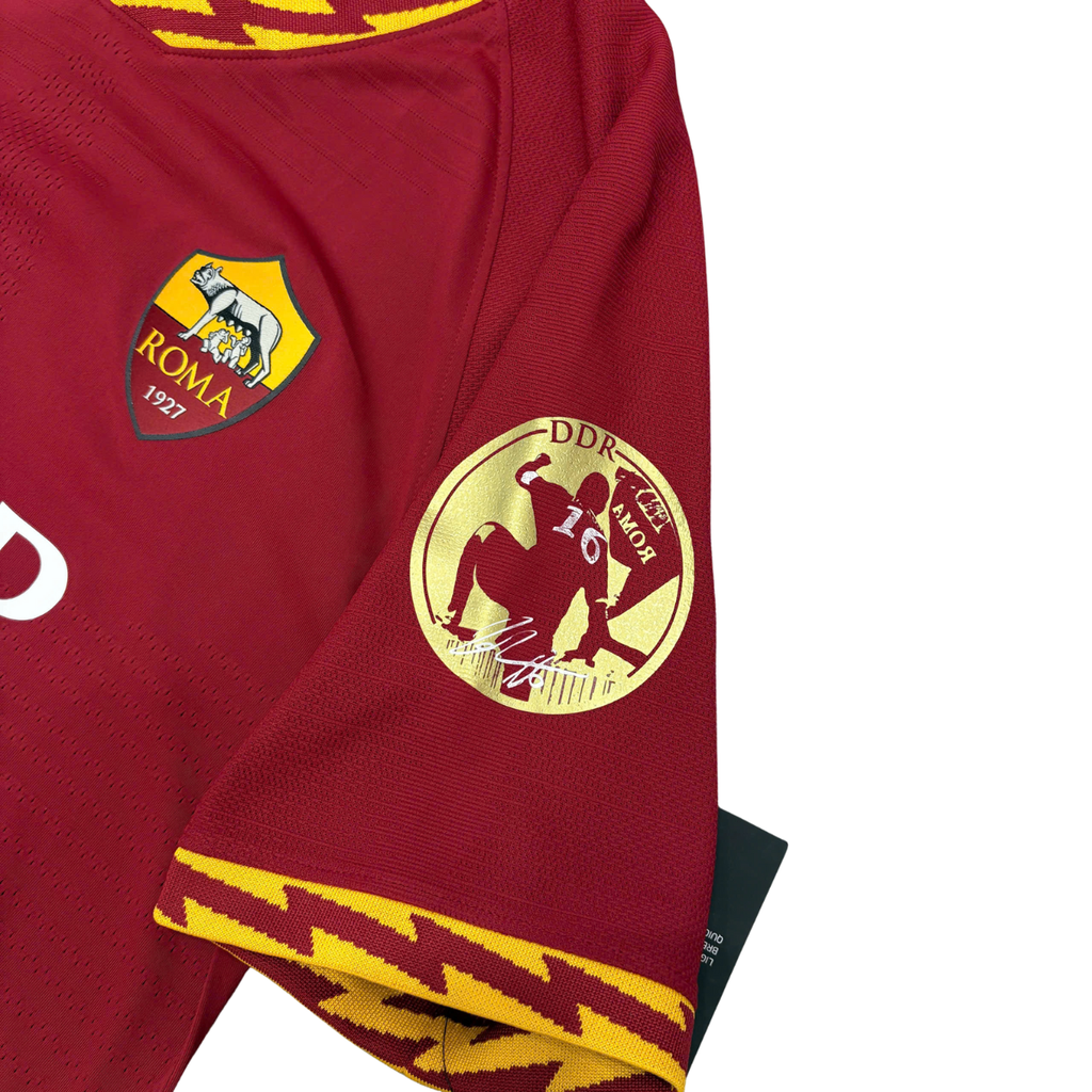 ÁO BÓNG ĐÁ AS ROMA 2019/20 SÂN NHÀ CHÍNH HÃNG PLAYER + PATCH SERIE A & PATCH KỈ NIỆM DE ROSSI + DE ROSSI #16