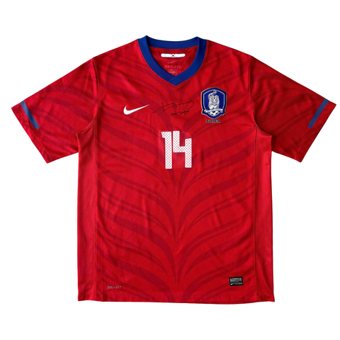 ÁO BÓNG ĐÁ HÀN QUỐC 2010/12 SÂN NHÀ CHÍNH HÃNG + JUNGSOO #14 + CHỮ KÍ CẦU THỦ LEE JUNG SOO -- 377539-611