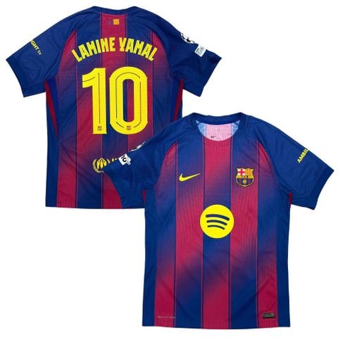 ÁO BÓNG ĐÁ BARCELONA 2025/26 SÂN NHÀ CHÍNH HÃNG PLAYER - PATCH C1 + LAMINE YAMAL #10 - HJ4544-456
