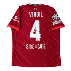 ÁO BÓNG ĐÁ LIVERPOOL 2021/22 SÂN NHÀ CHÍNH HÃNG PLAYER - PATCH UCL + VIRGIL #4 - DB2533-688