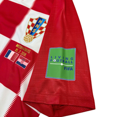 ÁO BÓNG ĐÁ CROATIA 2018 SÂN NHÀ CHÍNH HÃNG FAN + PATCH FIFA WORLD CUP 2018 & DETAIL CHUNG KẾT & MODRIĆ #10