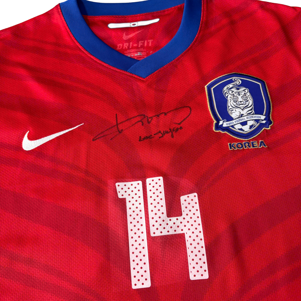 ÁO BÓNG ĐÁ HÀN QUỐC 2010/12 SÂN NHÀ CHÍNH HÃNG + JUNGSOO #14 + CHỮ KÍ CẦU THỦ LEE JUNG SOO -- 377539-611