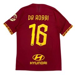 ÁO BÓNG ĐÁ AS ROMA 2019/20 SÂN NHÀ CHÍNH HÃNG PLAYER + PATCH SERIE A & PATCH KỈ NIỆM DE ROSSI + DE ROSSI #16
