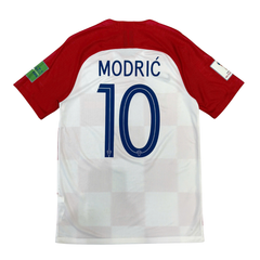ÁO BÓNG ĐÁ CROATIA 2018 SÂN NHÀ CHÍNH HÃNG FAN + PATCH FIFA WORLD CUP 2018 & DETAIL CHUNG KẾT & MODRIĆ #10