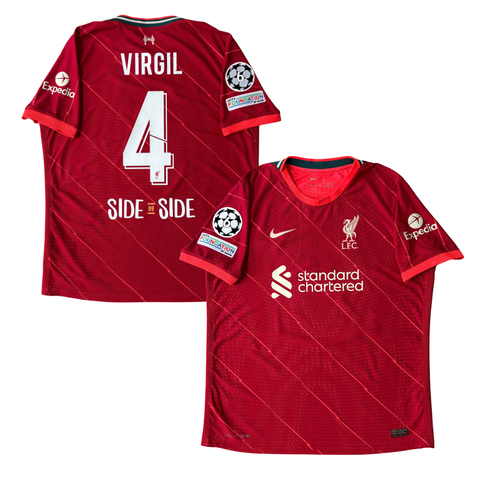 ÁO BÓNG ĐÁ LIVERPOOL 2021/22 SÂN NHÀ CHÍNH HÃNG PLAYER - PATCH UCL + VIRGIL #4 - DB2533-688