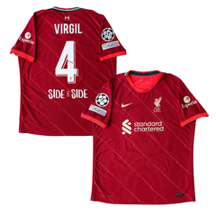 ÁO BÓNG ĐÁ LIVERPOOL 2021/22 SÂN NHÀ CHÍNH HÃNG PLAYER - PATCH UCL + VIRGIL #4 - DB2533-688