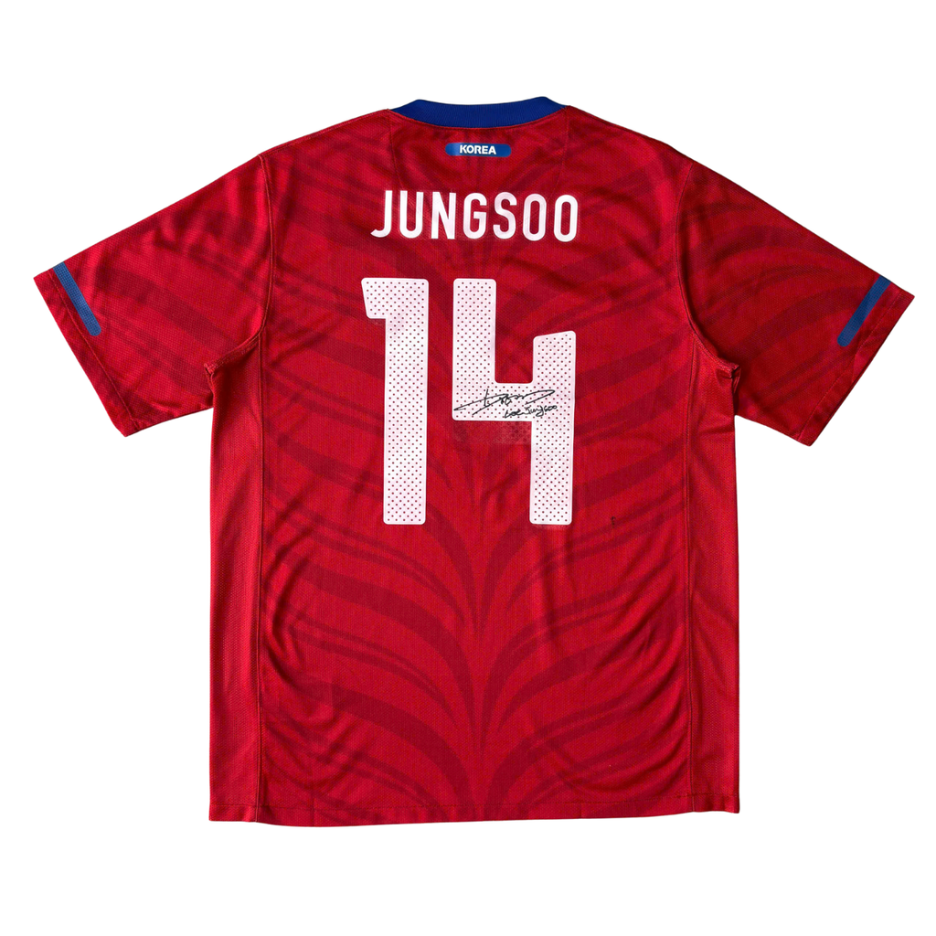 ÁO BÓNG ĐÁ HÀN QUỐC 2010/12 SÂN NHÀ CHÍNH HÃNG + JUNGSOO #14 + CHỮ KÍ CẦU THỦ LEE JUNG SOO -- 377539-611