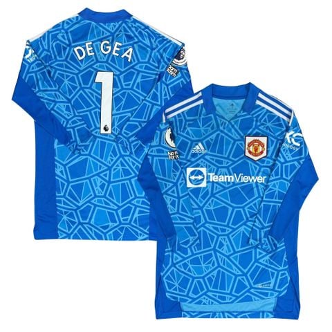 ÁO BÓNG ĐÁ MANCHESTER UNITED 2022/23 SÂN KHÁCH THỦ MÔN CHÍNH HÃNG FAN- DE GEA #1 + PATCH EPL - H64059