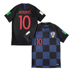 ÁO BÓNG ĐÁ CROATIA 2018 SÂN KHÁCH CHÍNH HÃNG FAN + PATCH FIFA WORLD CUP 2018 & MODRIĆ #10 893864-010