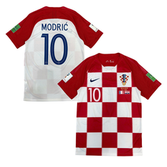 ÁO BÓNG ĐÁ CROATIA 2018 SÂN NHÀ CHÍNH HÃNG FAN + PATCH FIFA WORLD CUP 2018 & DETAIL CHUNG KẾT & MODRIĆ #10