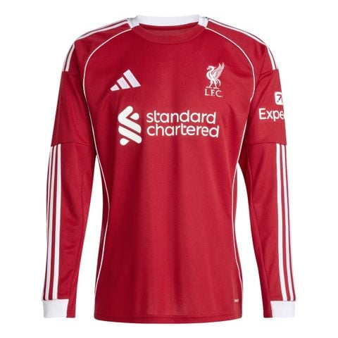 ÁO BÓNG ĐÁ LIVERPOOL 2025/26 SÂN NHÀ TAY DÀI CHÍNH HÃNG JV6456