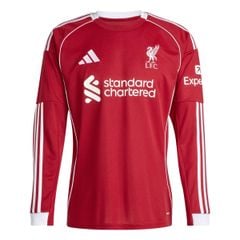 ÁO BÓNG ĐÁ LIVERPOOL 2025/26 SÂN NHÀ TAY DÀI CHÍNH HÃNG JV6456