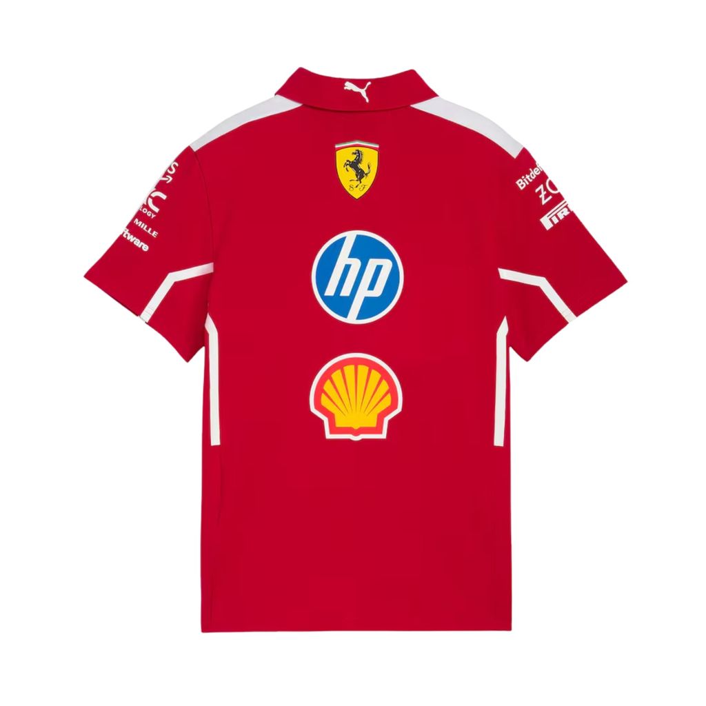 ÁO ĐUA XE SCUDERIA FERRARI 2025 TEAM POLO ĐỎ 763944-01