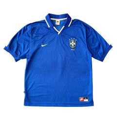 ÁO BÓNG ĐÁ BRAZIL 1997/98 CHÍNH HÃNG SÂN KHÁCH  FAN