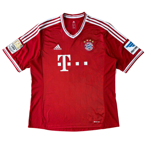 ÁO BÓNG ĐÁ BAYERN MUNICH 2013/14 SÂN NHÀ CHÍNH HÃNG FAN  + RIBÉRY #7 - SIZE XL (UK)