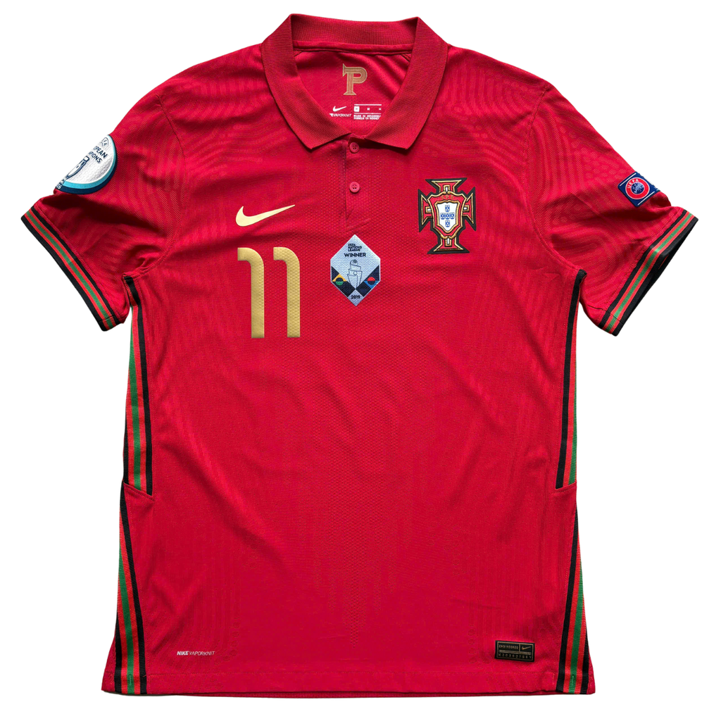 ÁO BÓNG ĐÁ BỒ ĐÀO NHA 2020 SÂN NHÀ CHÍNH HÃNG PLAYER + PATCH EURO 2020, PATCH UNL WINNER 2019 & B.FERNANDES #11 - CD0587-687