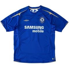 ÁO BÓNG ĐÁ CHELSEA SÂN NHÀ 2005/06 BẢN KỈ NIỆM 100 NĂM (10/10, NAMESET J.COLE-10)