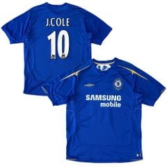 ÁO BÓNG ĐÁ CHELSEA SÂN NHÀ 2005/06 BẢN KỈ NIỆM 100 NĂM (10/10, NAMESET J.COLE-10)