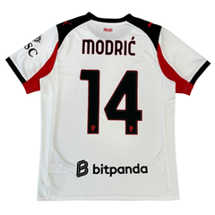 ÁO BÓNG ĐÁ AC MILAN 2025/26 SÂN KHÁCH CHÍNH HÃNG FAN + MODRIĆ #14 + BITPANDA - 779971-02