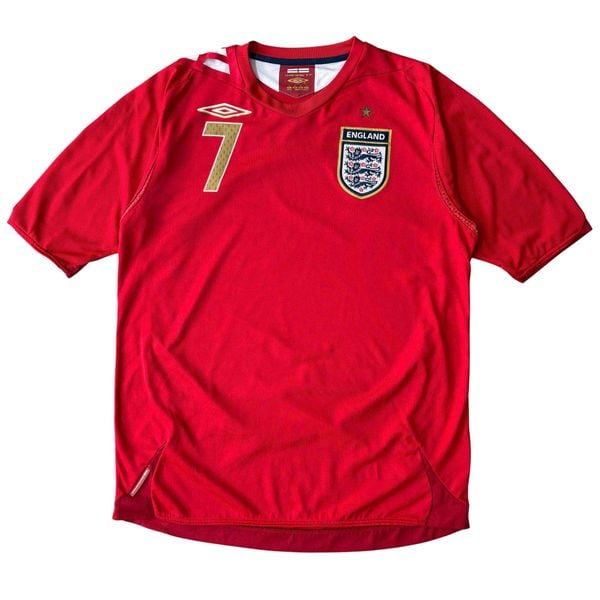 ÁO BÓNG ĐÁ ANH 2006/08 SÂN KHÁCH CHÍNH HÃNG + BECKHAM #7 - 17144489