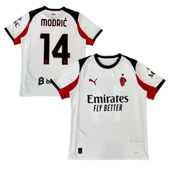 ÁO BÓNG ĐÁ AC MILAN 2025/26 SÂN KHÁCH CHÍNH HÃNG FAN + MODRIĆ #14 + BITPANDA - 779971-02