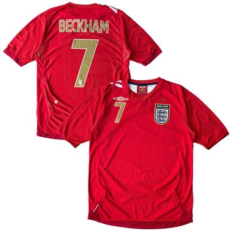 ÁO BÓNG ĐÁ ANH 2006/08 SÂN KHÁCH CHÍNH HÃNG + BECKHAM #7 - 17144489