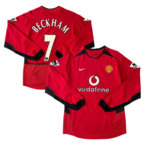 ÁO BÓNG ĐÁ MANCHESTER UNITED 2002/03 SÂN NHÀ CHÍNH HÃNG- PATCH NHA + BECKHAM #7 - 01857429