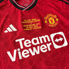 ÁO BÓNG ĐÁ MANCHESTER UNITED 2023/24 SÂN NHÀ CHÍNH HÃNG PLAYER + PATCH FA CUP 12, FINAL DETAIL THÊU + MAINOO #37 - IN3520