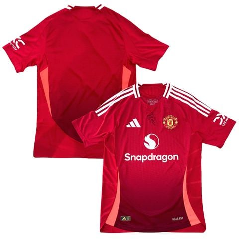 ÁO BÓNG ĐÁ MANCHESTER UNITED 2024/2025 SÂN NHÀ CHÍNH HÃNG PLAYER - CHỮ KÍ DE LIGT - JF1291
