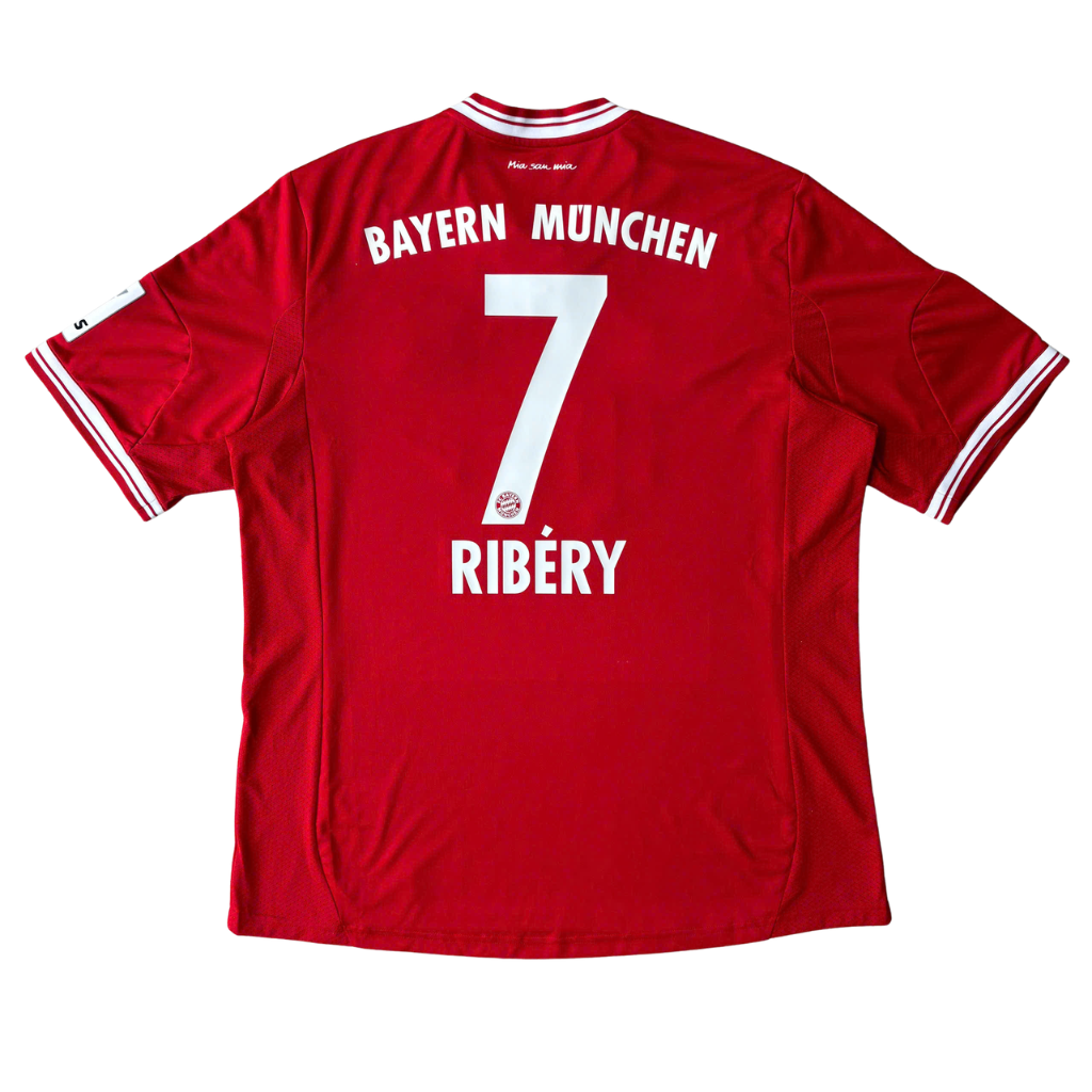 ÁO BÓNG ĐÁ BAYERN MUNICH 2013/14 SÂN NHÀ CHÍNH HÃNG FAN  + RIBÉRY #7 - SIZE XL (UK)
