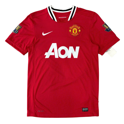 ÁO BÓNG ĐÁ MANCHESTER UNITED 2011/12 SÂN NHÀ CHÍNH HÃNG - PATCH NHA + OWEN #7 + CHỮ KÍ - 423932-623