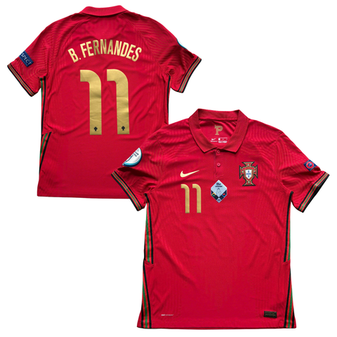 ÁO BÓNG ĐÁ BỒ ĐÀO NHA 2020 SÂN NHÀ CHÍNH HÃNG PLAYER + PATCH EURO 2020, PATCH UNL WINNER 2019 & B.FERNANDES #11 - CD0587-687