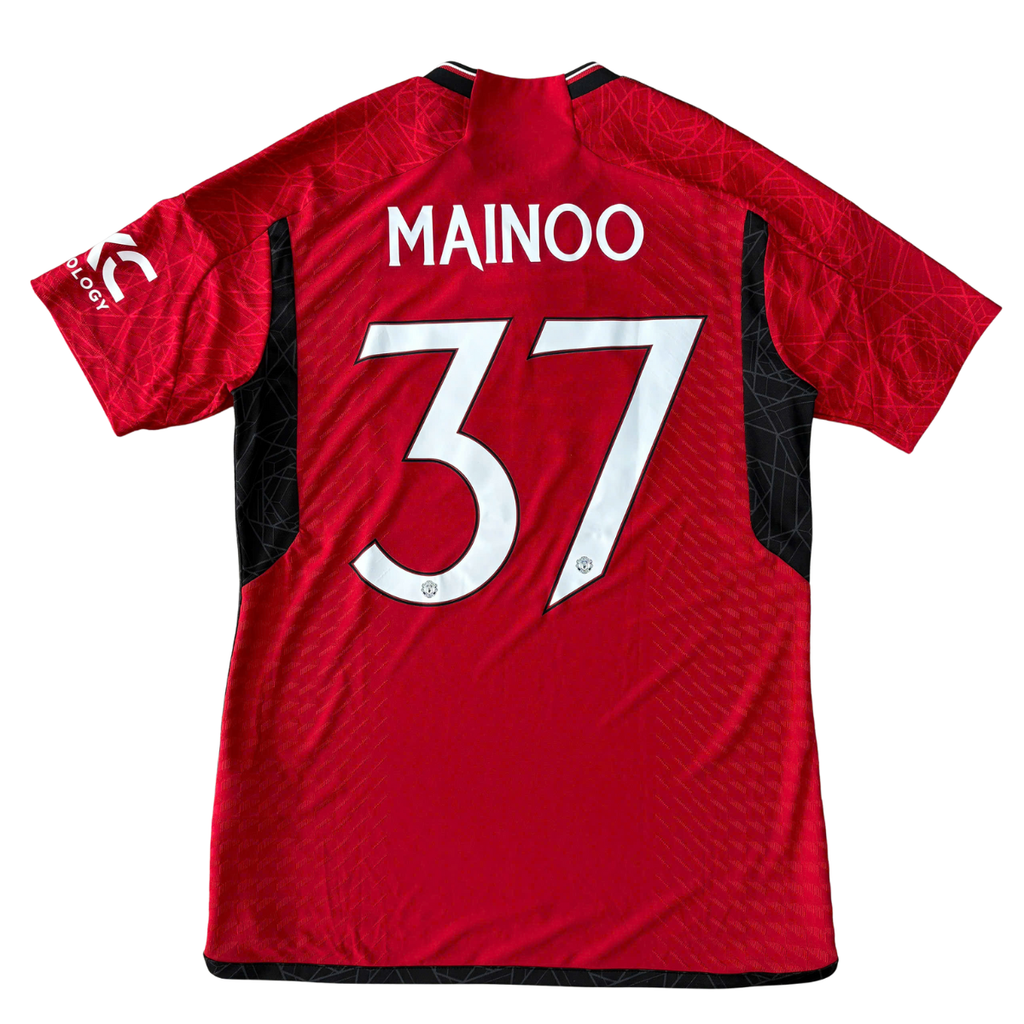 ÁO BÓNG ĐÁ MANCHESTER UNITED 2023/24 SÂN NHÀ CHÍNH HÃNG PLAYER + PATCH FA CUP 12, FINAL DETAIL THÊU + MAINOO #37 - IN3520