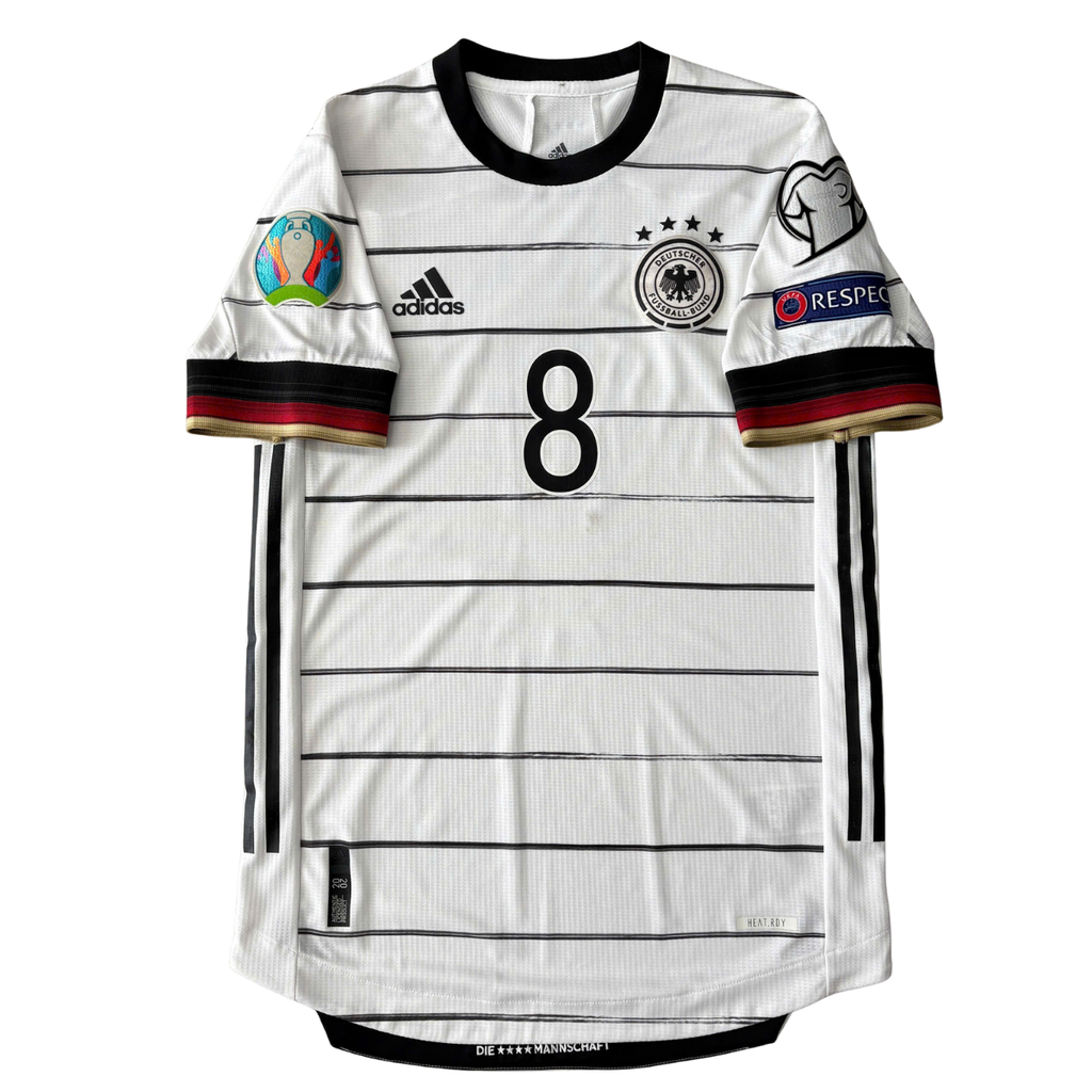 ÁO BÓNG ĐÁ ĐỨC 2020 SÂN NHÀ CHÍNH HÃNG PLAYER - PATCH EURO 2020 + KROOS #8 - EH6104