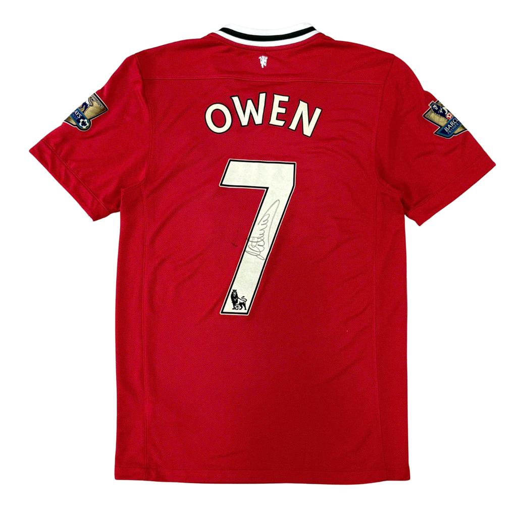 ÁO BÓNG ĐÁ MANCHESTER UNITED 2011/12 SÂN NHÀ CHÍNH HÃNG - PATCH NHA + OWEN #7 + CHỮ KÍ - 423932-623