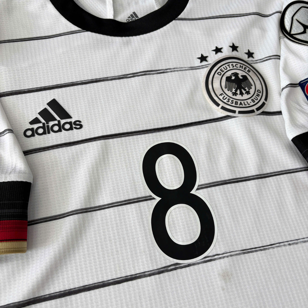 ÁO BÓNG ĐÁ ĐỨC 2020 SÂN NHÀ CHÍNH HÃNG PLAYER - PATCH EURO 2020 + KROOS #8 - EH6104