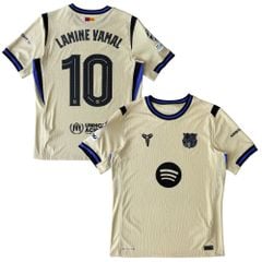 ÁO BÓNG ĐÁ BARCELONA x KOBE BRYANT 2025/26 SÂN KHÁCH CHÍNH HÃNG PLAYER - PATCH C1 + LAMINE YAMAL #10 -- HJ4554-784