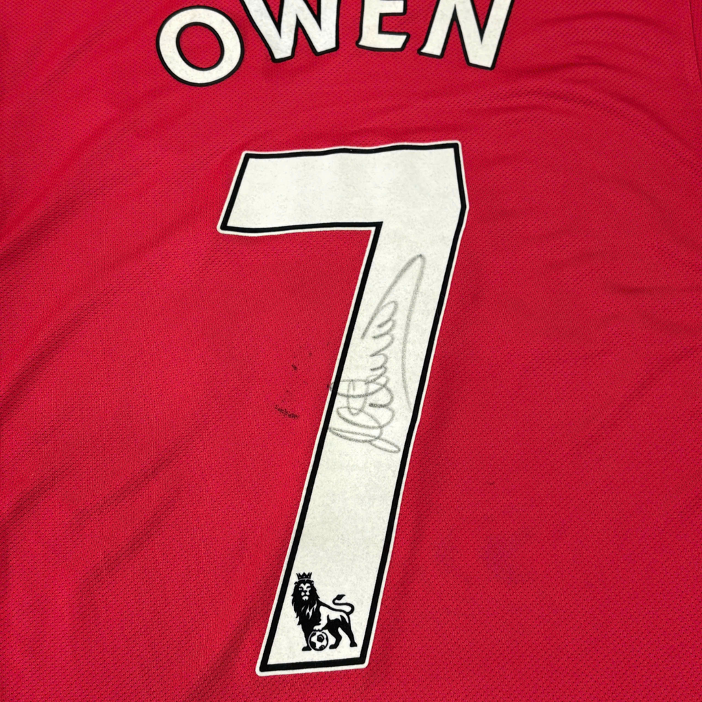 ÁO BÓNG ĐÁ MANCHESTER UNITED 2011/12 SÂN NHÀ CHÍNH HÃNG - PATCH NHA + OWEN #7 + CHỮ KÍ - 423932-623
